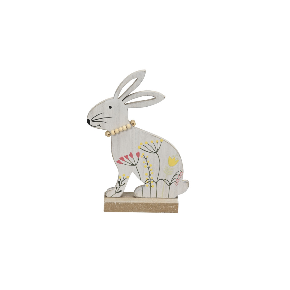 Osterhase Blumenwiese, 13x4,5x17m, Holz, bunt