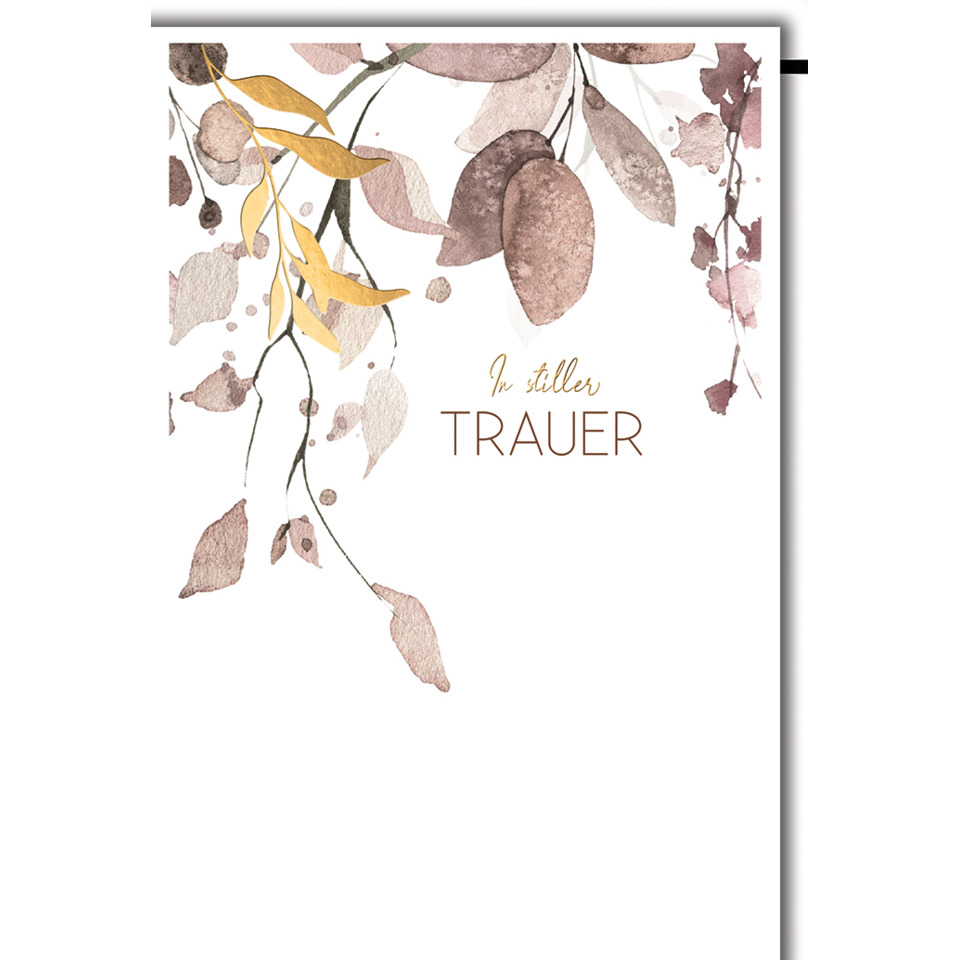 Trauerkarte, 11,5 x 17 cm