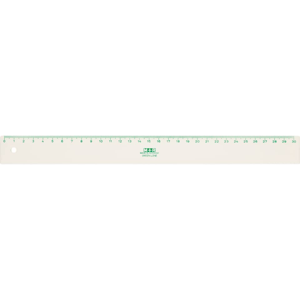 Lineal Green Line - 30 cm, schmal, sortiert