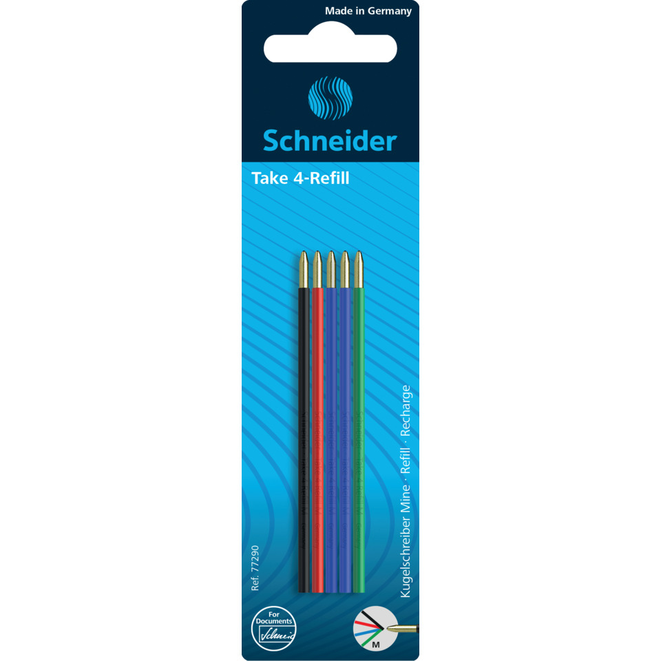 Kugelschreibermine Take 4 Refill, Nachfüllmine, dokumentenecht, M, sortiert