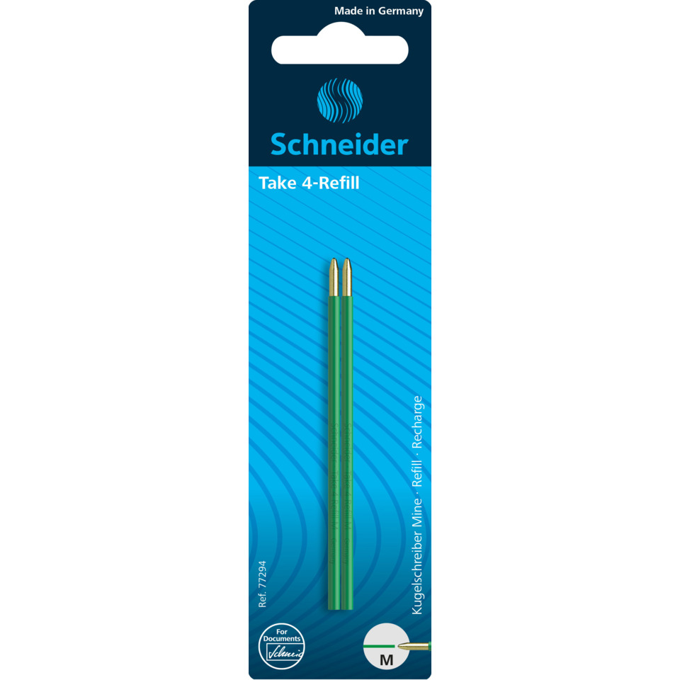 Kugelschreibermine Take 4 Refill - M, grün (dokumentenecht), 2 Stück