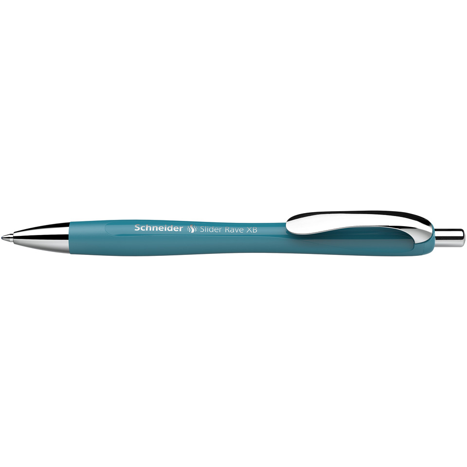 Kugelschreiber Slider Rave - XB, blau (dokumentenecht), teal