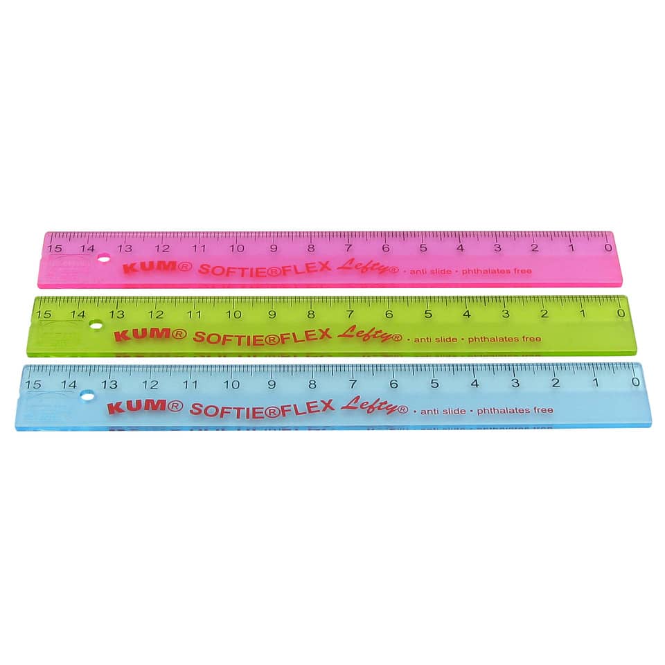 Lineal Softie Flex Lefty - 15 cm, Kunststoff, Linkshänder