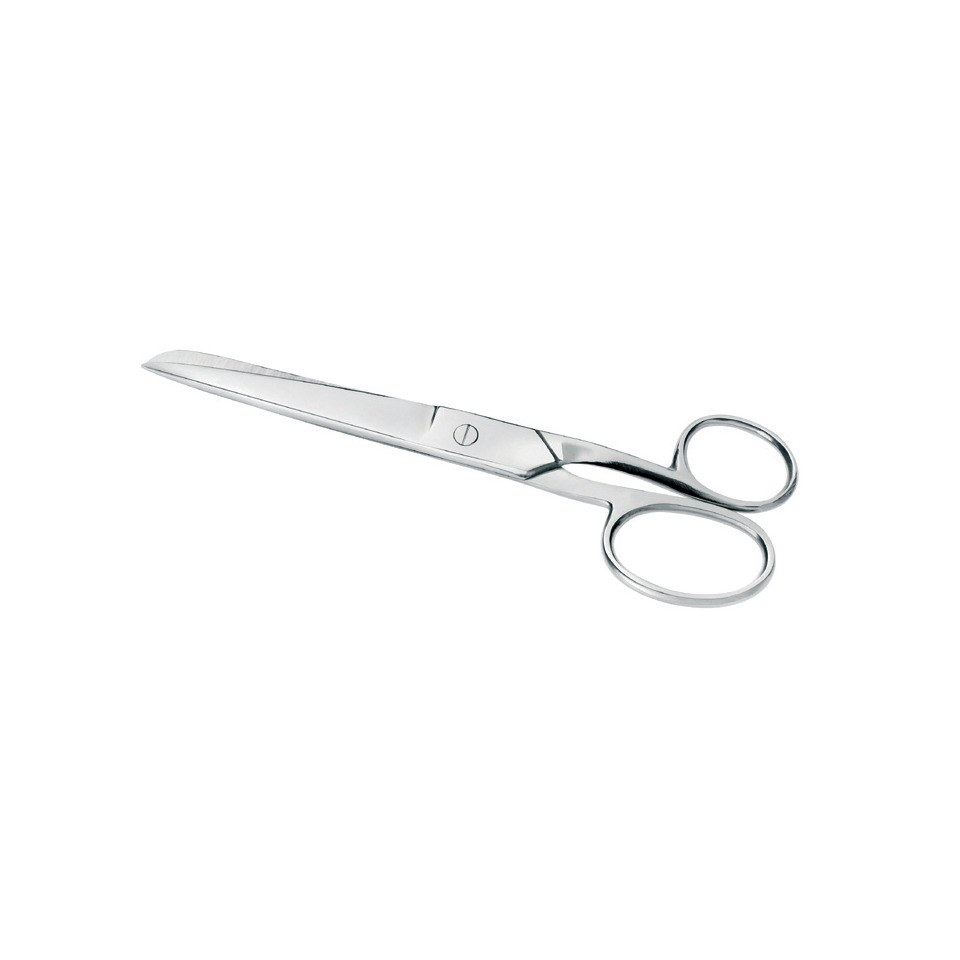 Schere STEEL, rostfreie Stahlklinge u Stahlgriff, spitz, asymmetrisch, 18 cm