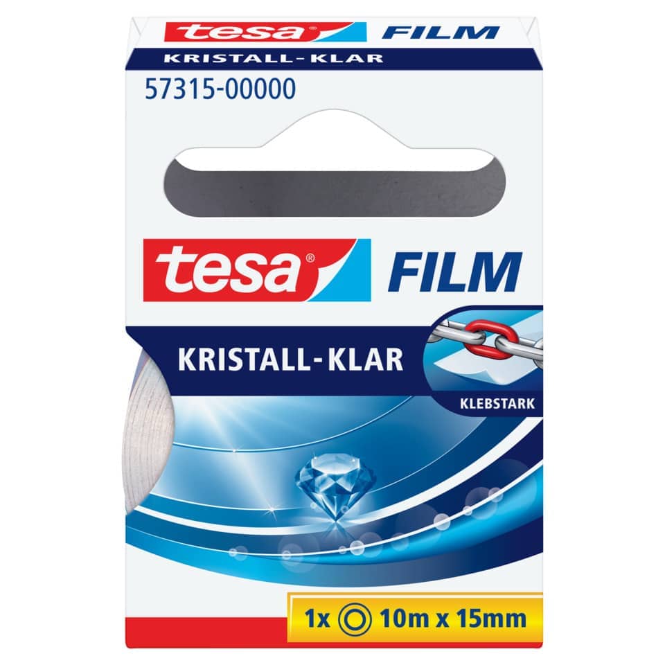 Klebefilm kristall-klar - 15 mm x 10 m