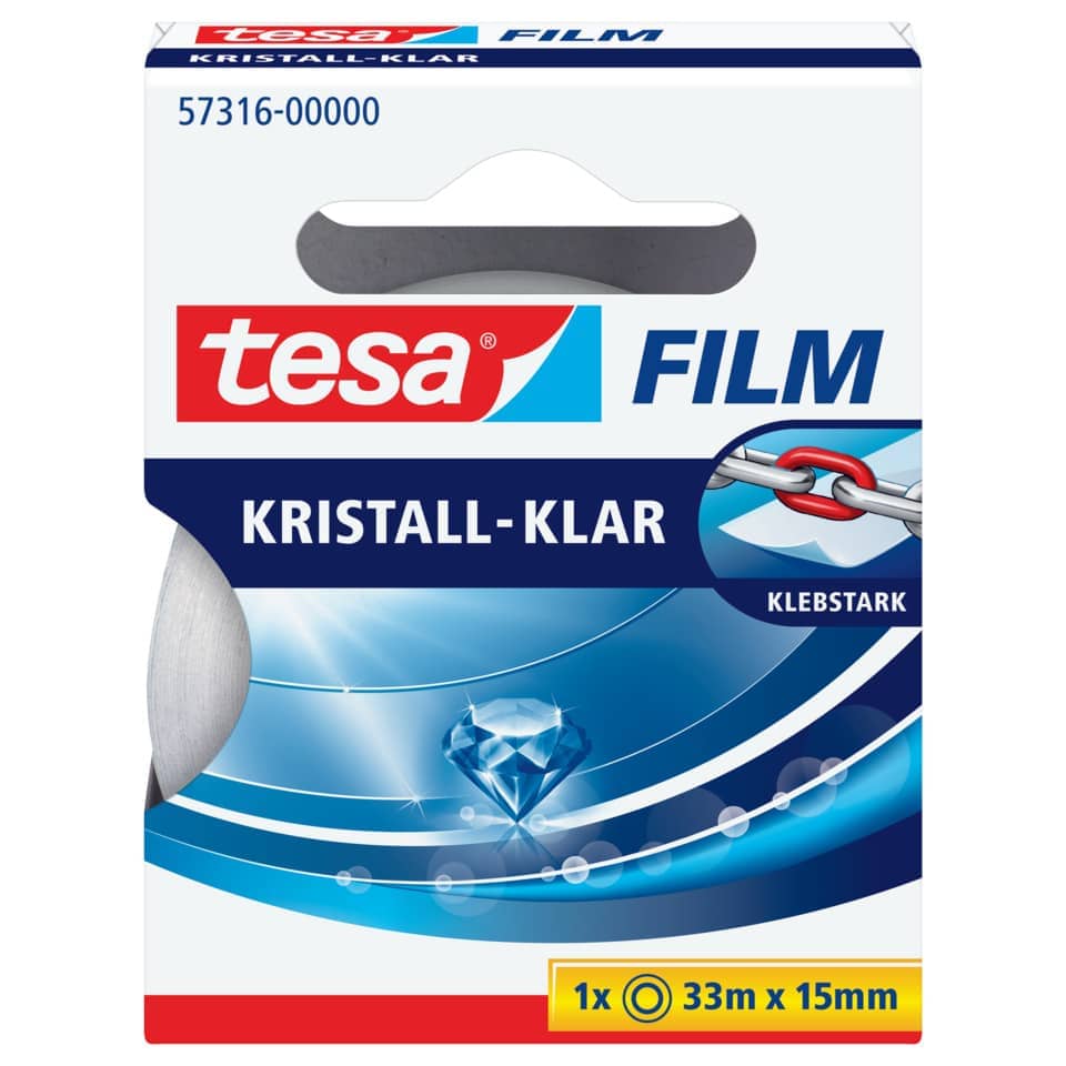 Klebefilm kristall-klar - 15 mm x 33 m