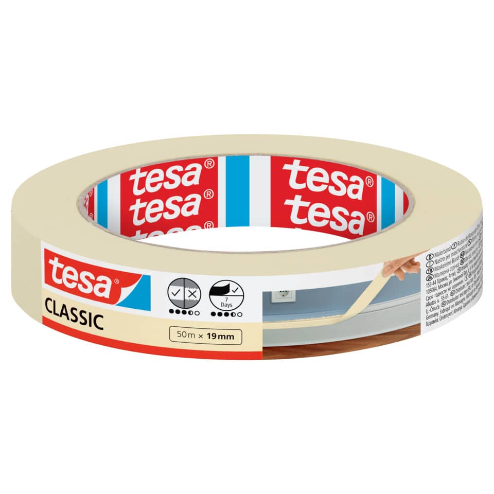 Malerband Classic - 50 m x 19 mm, beige