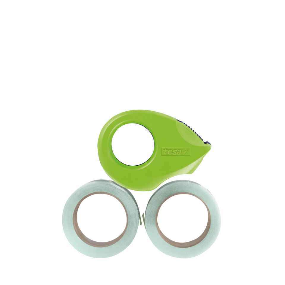 Handabroller Eco & Crystal mini Dispenser - inkl. 2 Rollen 19mm x10m, klar
