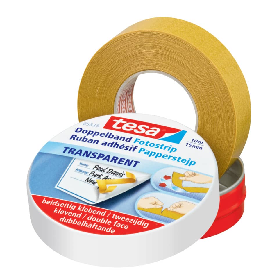 Bastelband Doppelband, PP, beidseitig klebend, 10 m