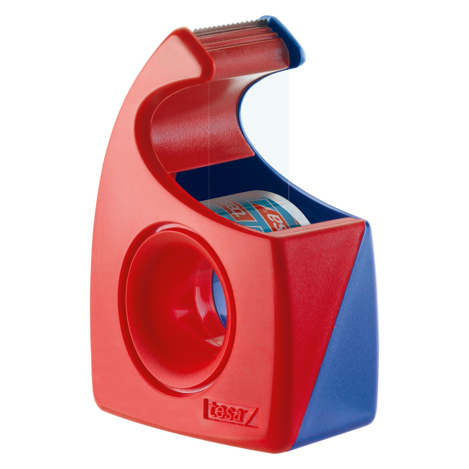 Handabroller Easy Cut® - 10 m x 19 mm, rot/blau