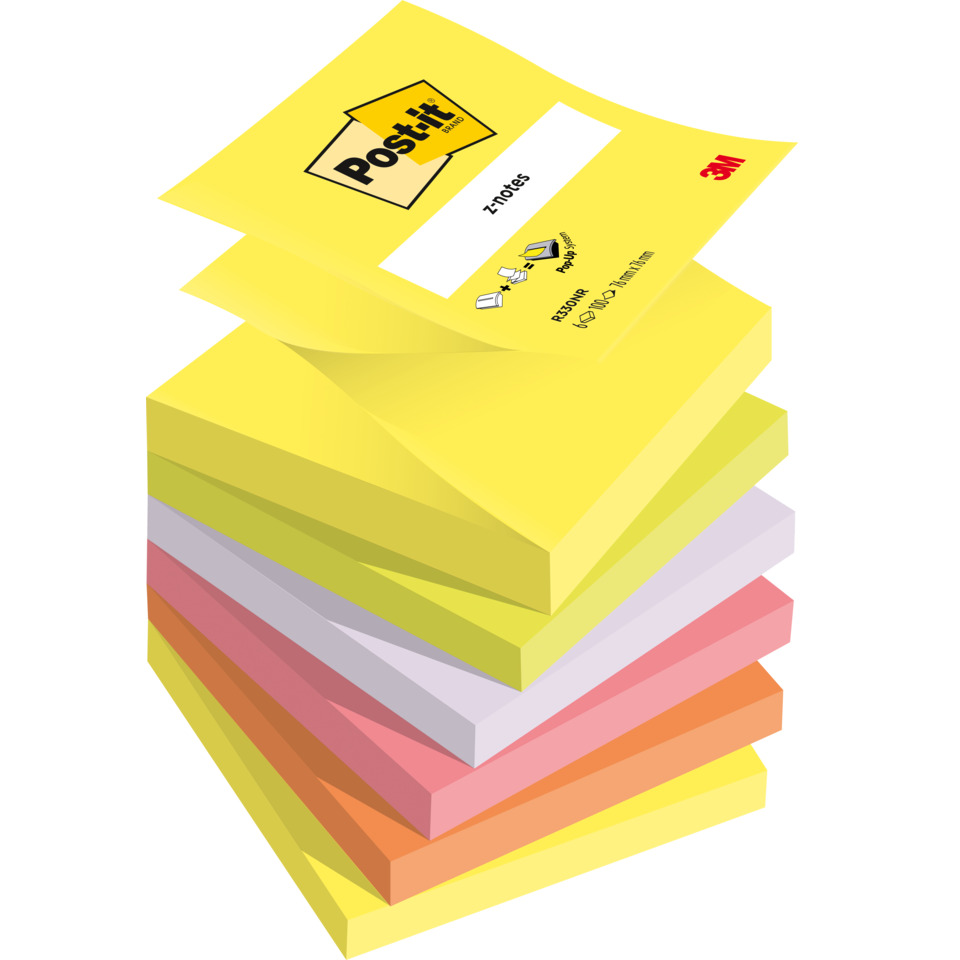 Haftnotizblock Z Notes Neon, 76x76cm, 100 Blatt