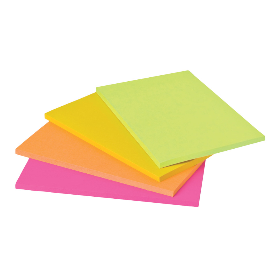 Haftnotizblock Super Sticky Meeting Notes, 203x152mm, 4x45 Blatt, neon