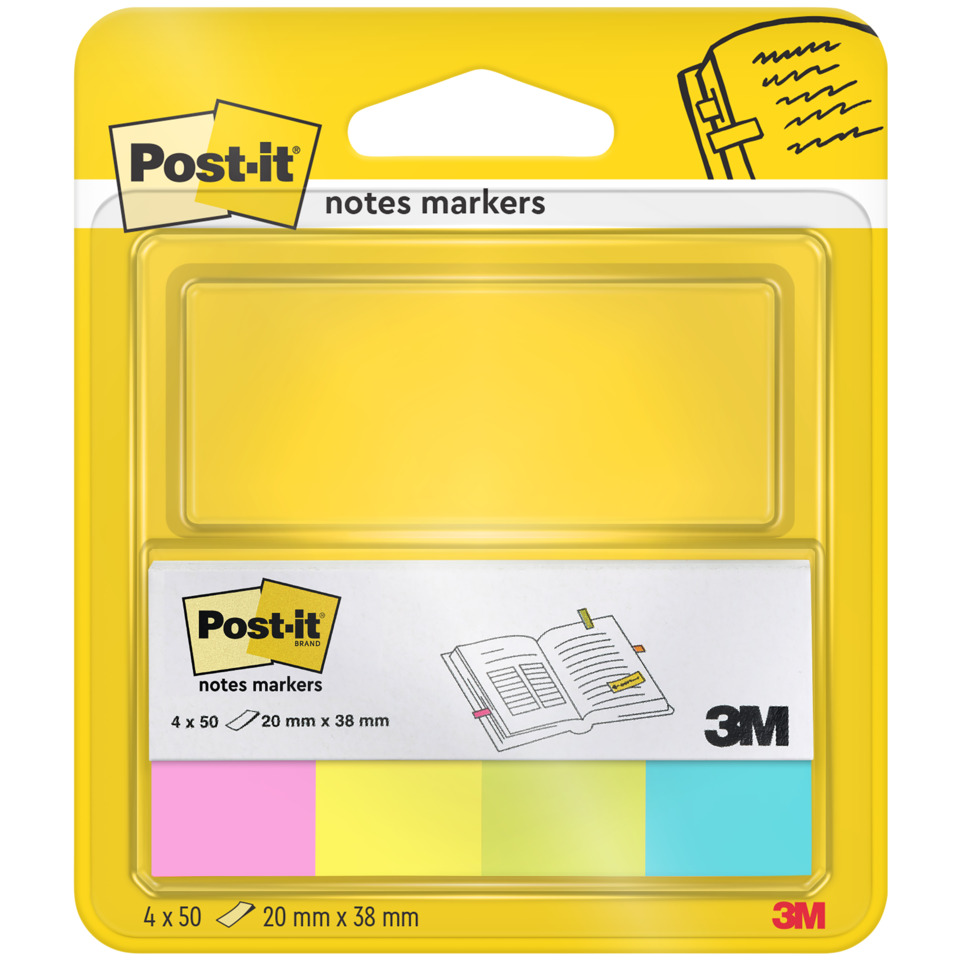 PageMarker Neonfarben, 20x38mm, 4x50 Blatt