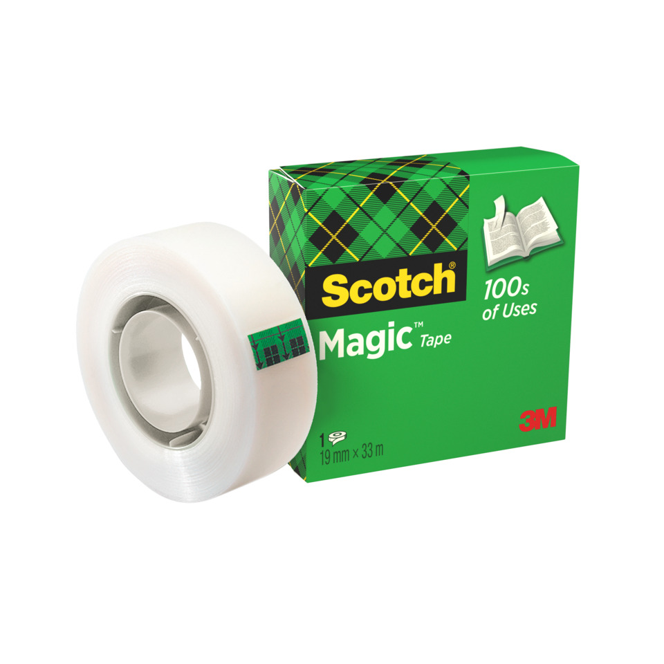 Klebeband Magic 810, Zellulose Acetat, unsichtbar, beschriftbar, 33 m x 19 mm
