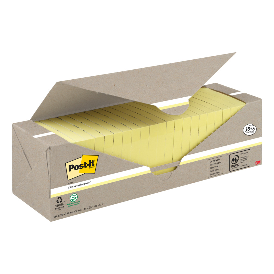 Haftnotizblock Recycling Notes Promotion, 76x76cm, 24x100 Blatt