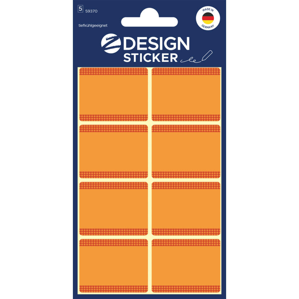 Z-Design 59370, Tiefkühl-Etiketten, 5 Bogen/40 Etiketten