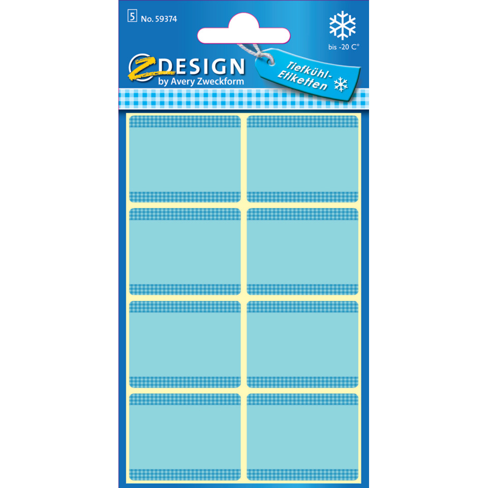 Z-Design 59374, Tiefkühl-Etiketten, 5 Bogen/40 Etiketten