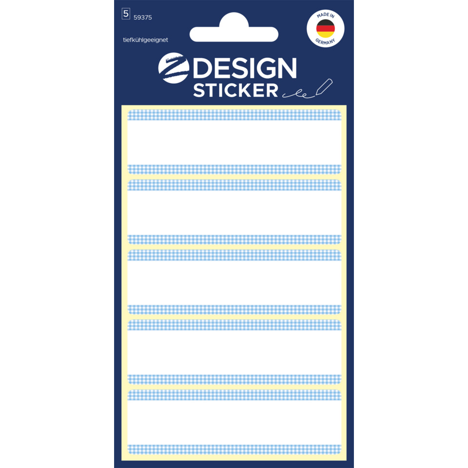 Z-Design 59375, Tiefkühl-Etiketten, 5 Bogen/25 Etiketten