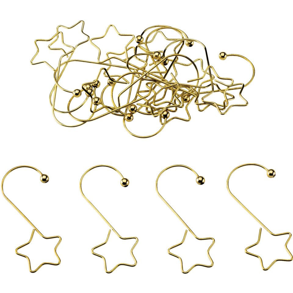 Weihnachtsschmuck Aufhänger - 20 Stück, 5 cm, Metall, gold