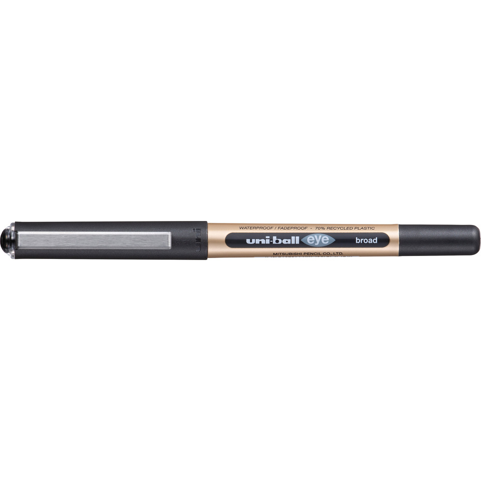 Tintenroller UB-150-10E eye broad - 0,65 mm, schwarz (dokumentenecht)