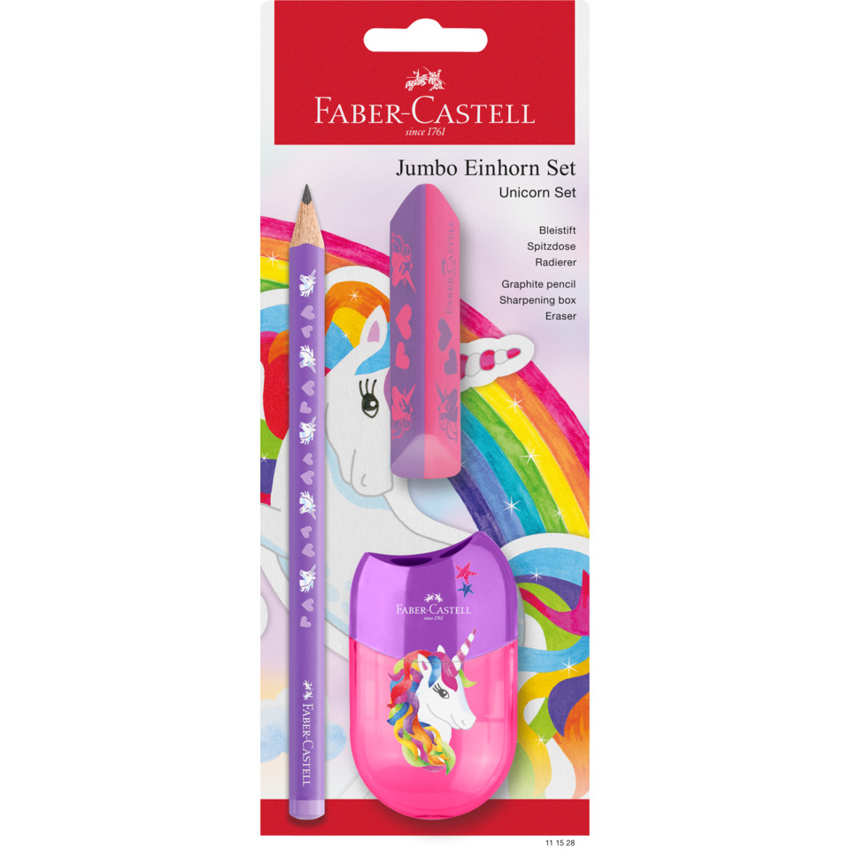 Schreibset Jumbo, Einhorn, HB, lila