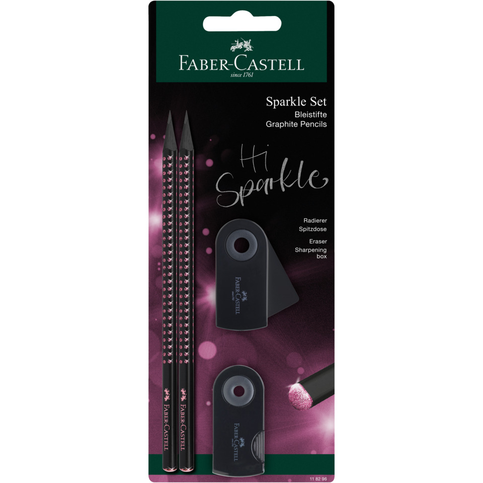 Schreibset Sparkle Midnight rose