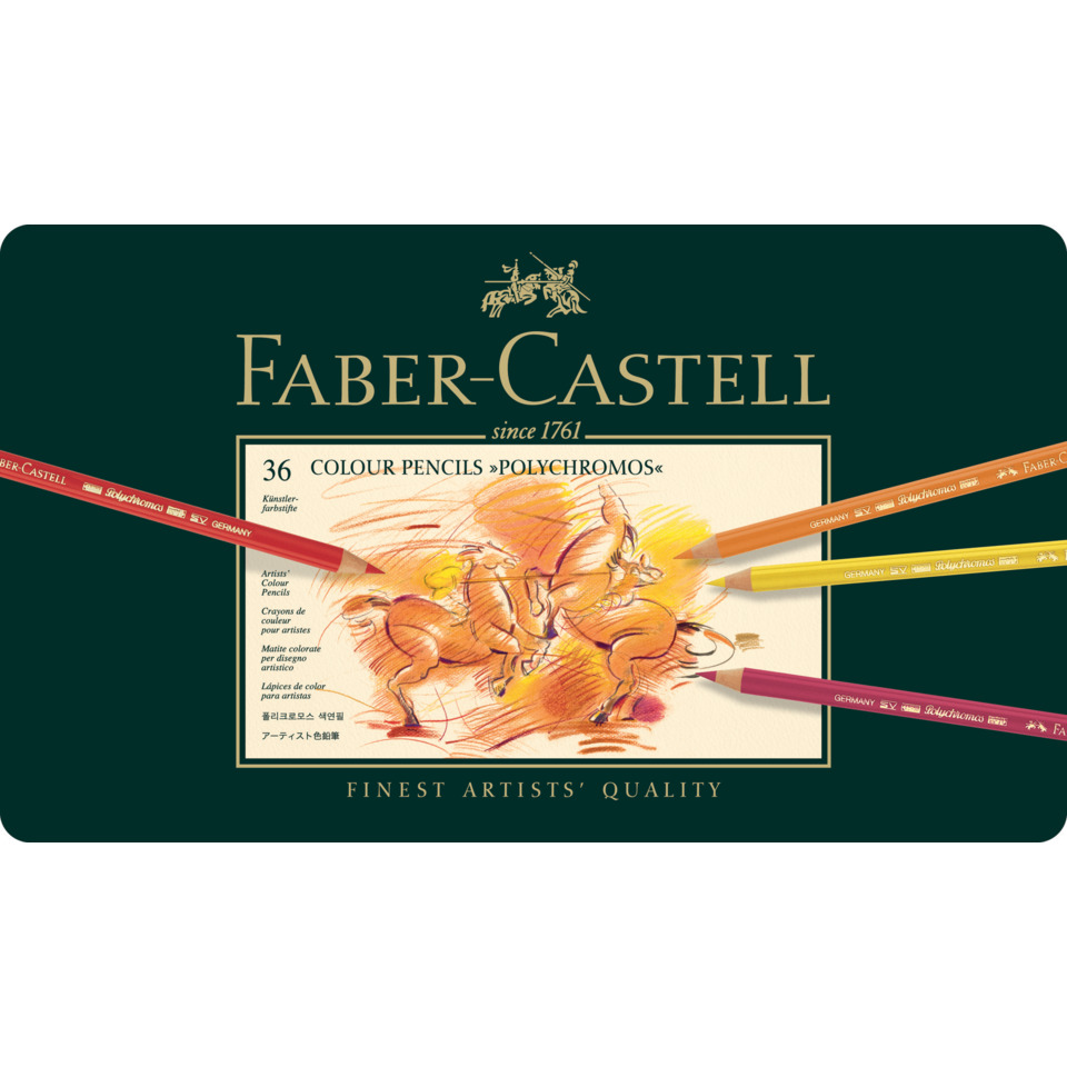 Künstlerfarbstifte POLYCHROMOS®, farbig sortiert im 36er Metalletui