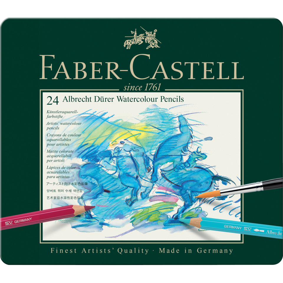 Künstler-Aquarellstift ALBRECHT DÜRER®,24 Farben sortiert im Metalletui