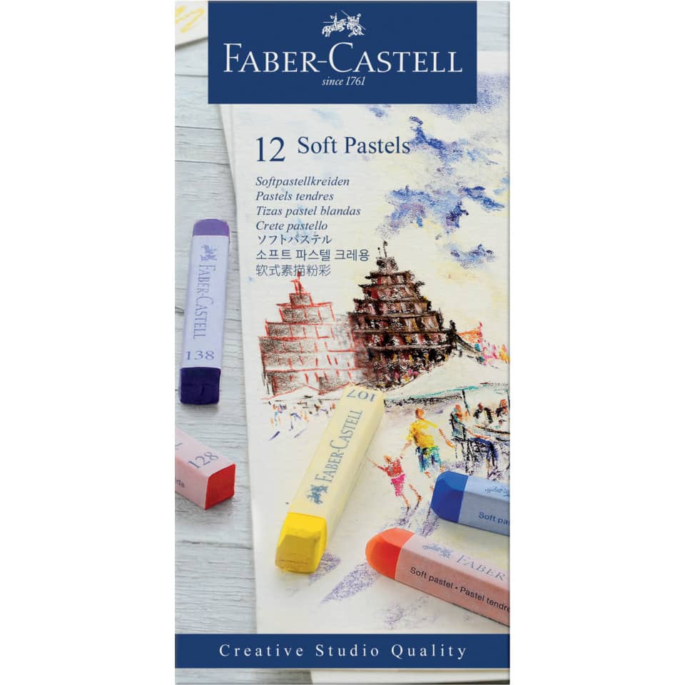 Creative Studio Softpastellkreide - 12 Farben sortiert im Kartonetui