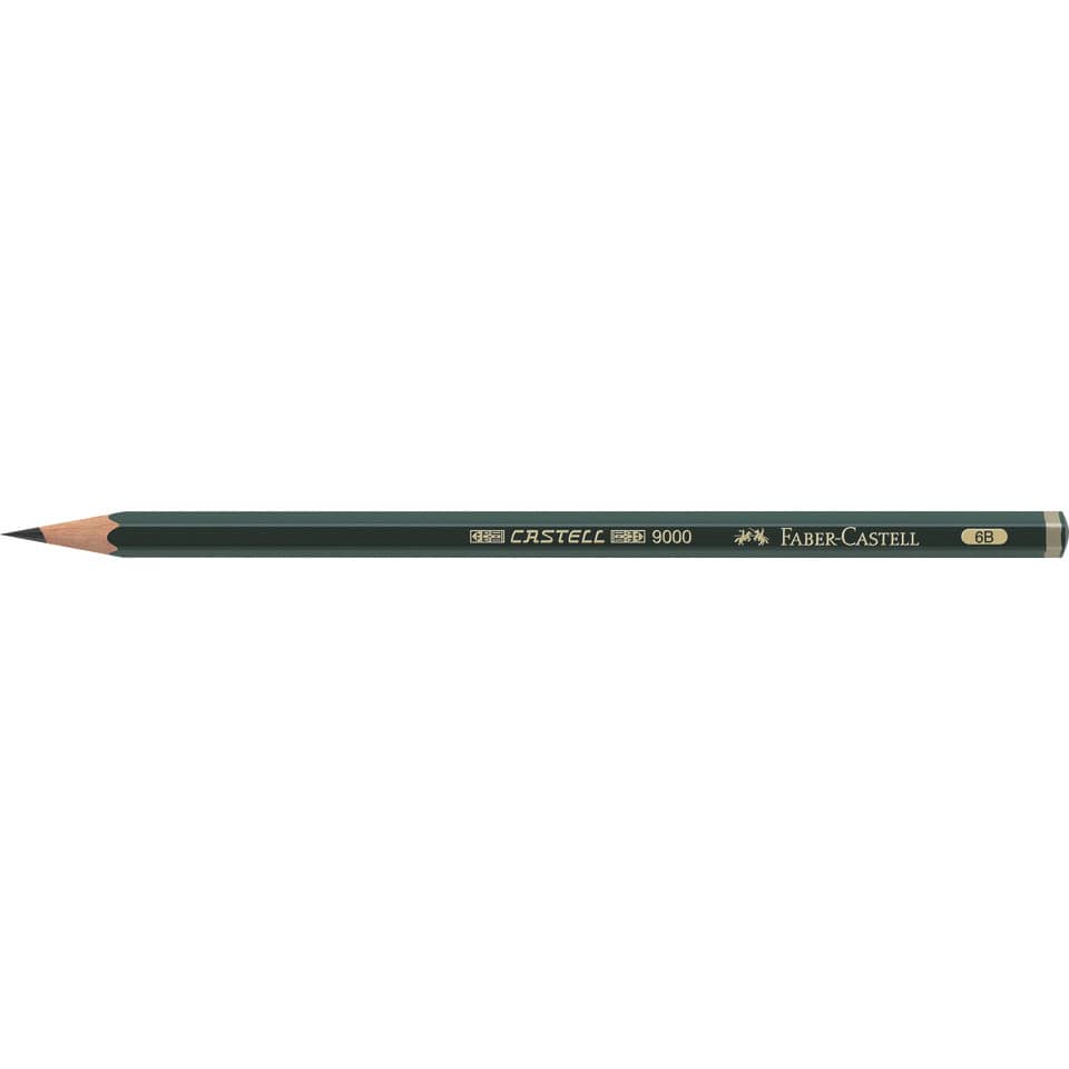 Bleistift CASTELL® 9000 - 6B, dunkelgrün