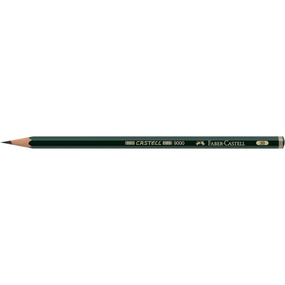 Bleistift CASTELL® 9000 - 3B, dunkelgrün
