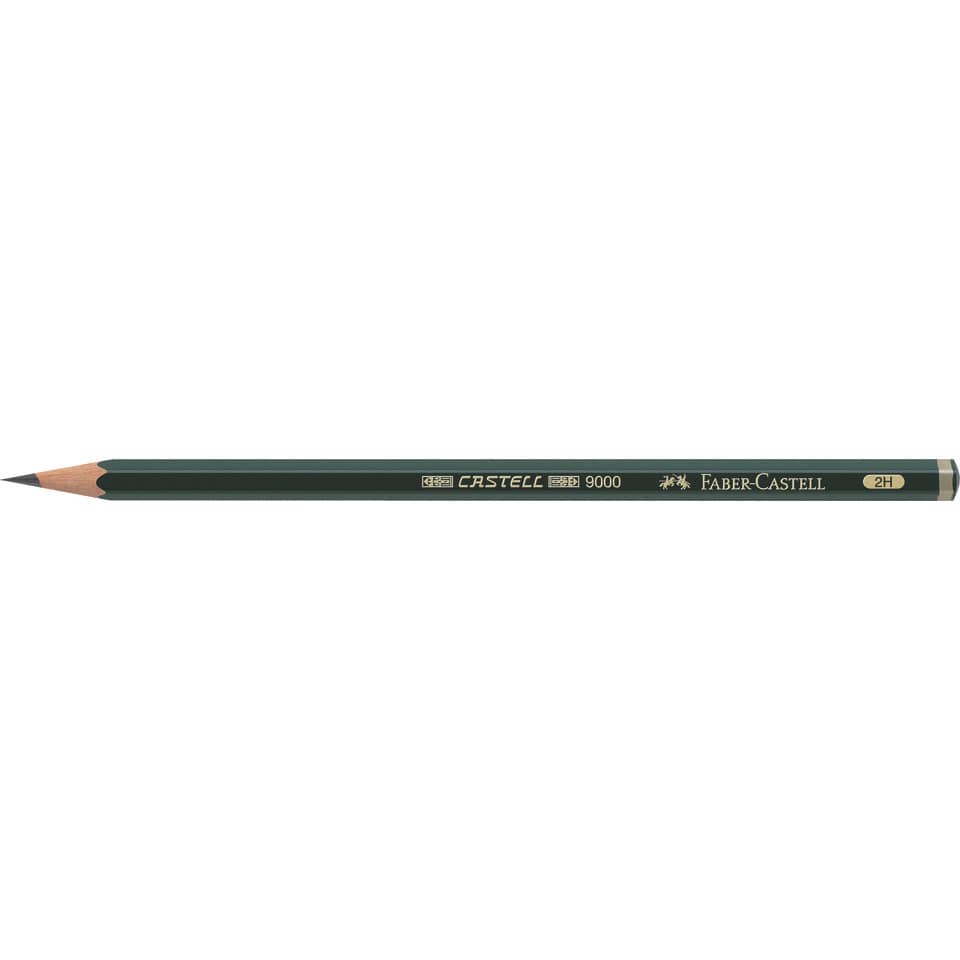 Bleistift CASTELL® 9000 - 2H, dunkelgrün