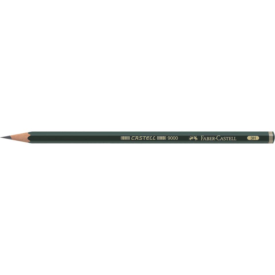 Bleistift CASTELL® 9000 - 3H, dunkelgrün