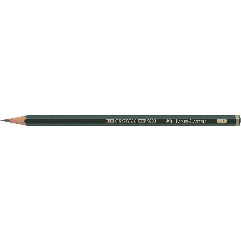 Bleistift CASTELL® 9000 - 6H, dunkelgrün
