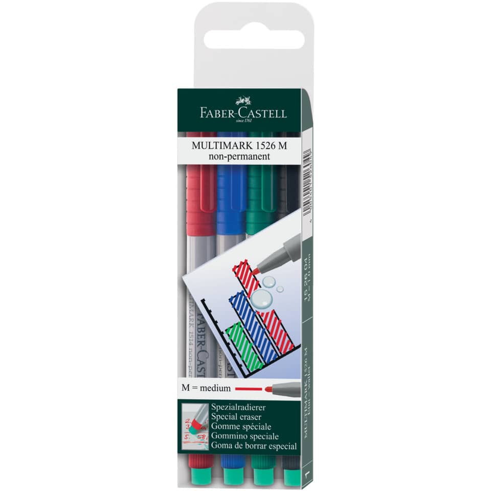 CD-Marker MULTIMARK - non-permanent, M, 4 Farben Etui