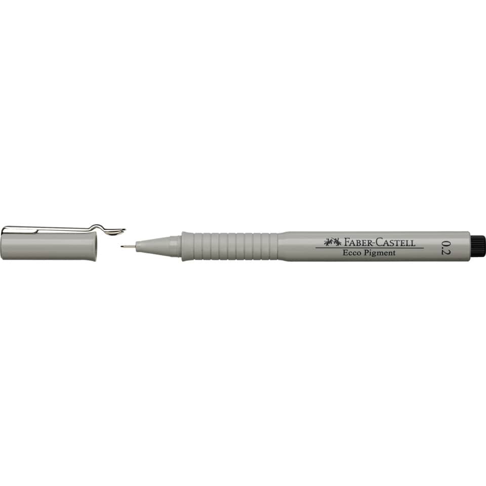 Tintenschreiber ECCO PIGMENT - 0,2 mm, schwarz, (dokumentenecht)