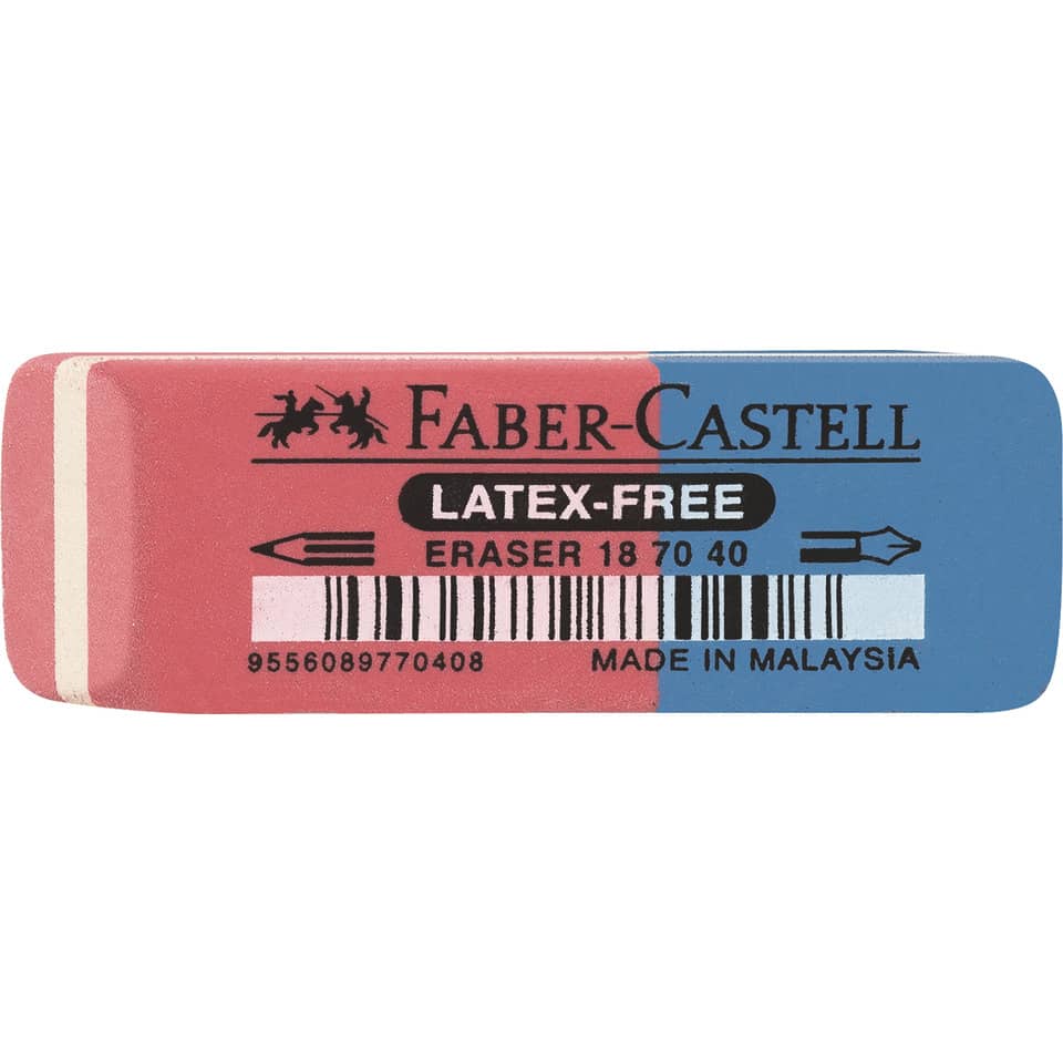 Radiergummi 7070-40 - 50 x 18 x 8mm, rot/blau