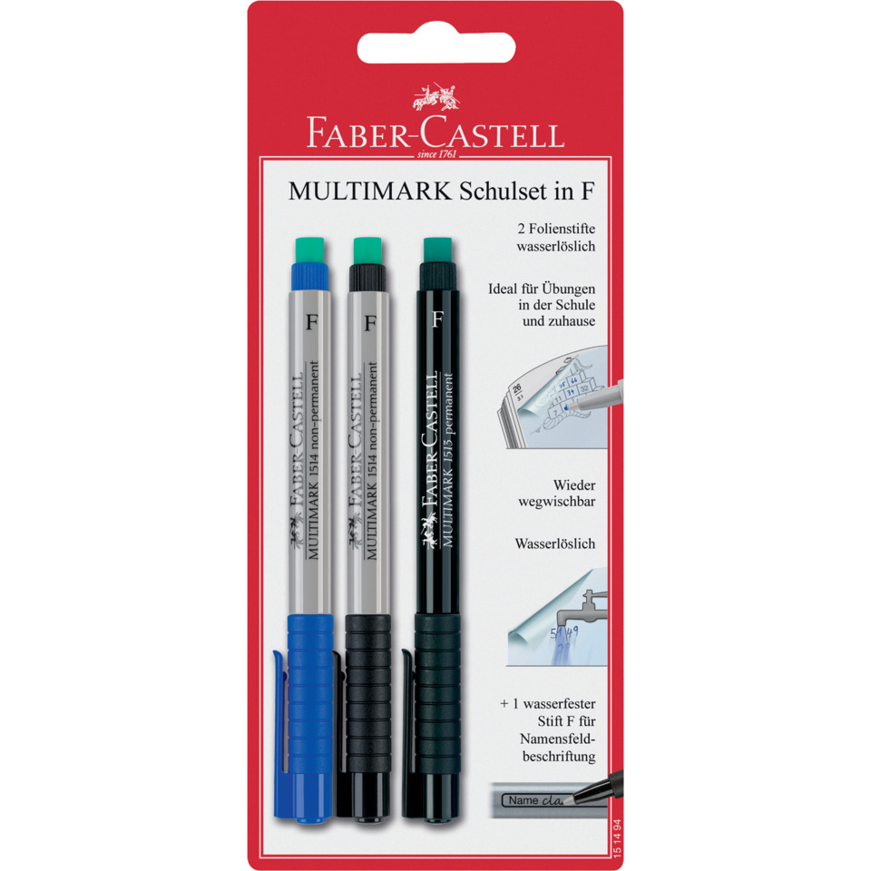 Folienstift Multimark Schulset F - 3er Pack