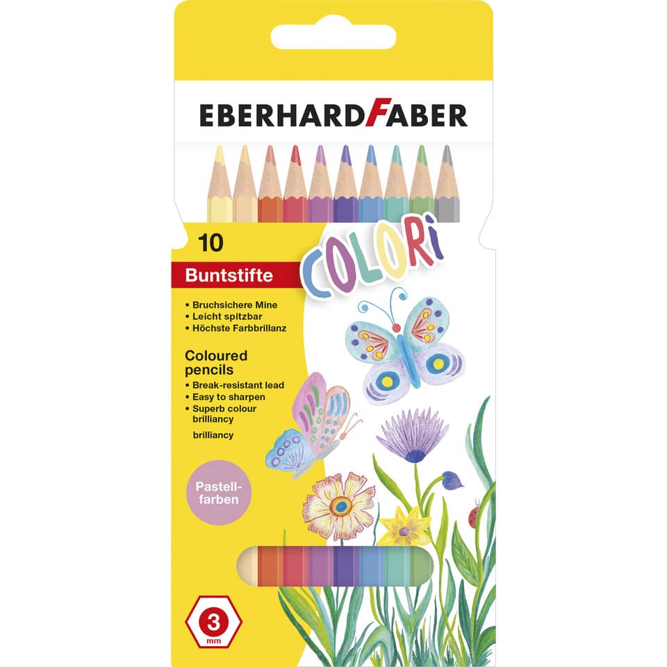 Buntstiftetui Pastell Farbstifte, 3mm, sortiert