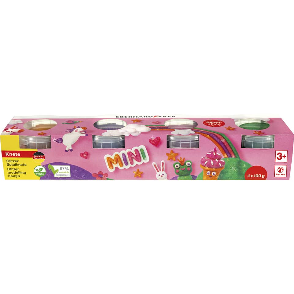 Spielknete - 4er Set, Glitzer sortiert