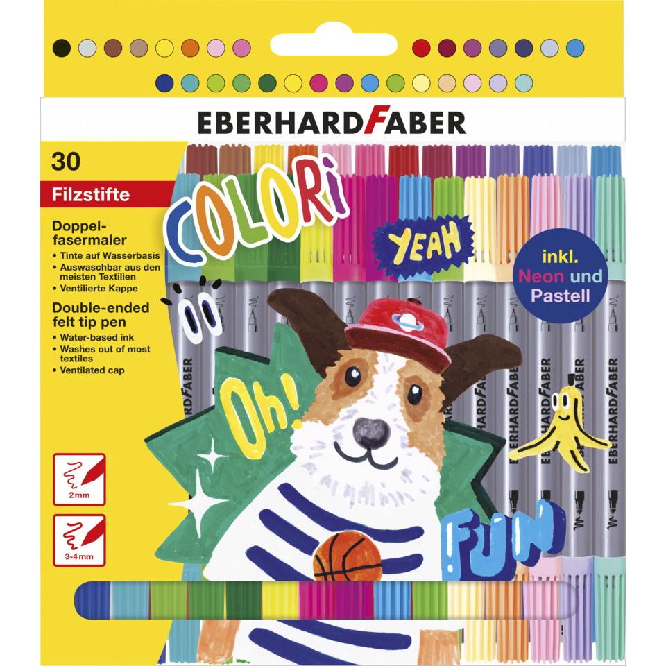 Doppelfasermaler Colori - 30er Kartonetui, sortiert