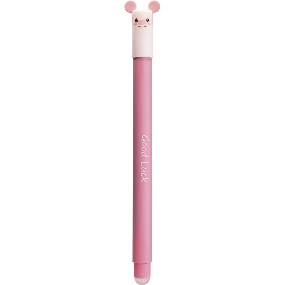 Gelschreiber Animal Erase It! Schwein, 0,7 mm, radierbar, blau