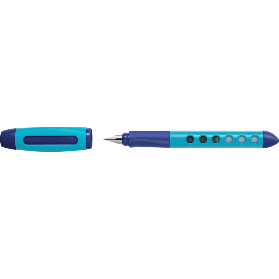 Schulfüller Scribolino - Linkshänder, L, blau