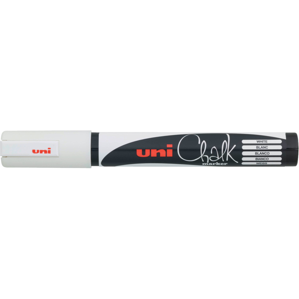 Kreidemarker Uni Chalk - 1,8 - 2,5 mm, weiß