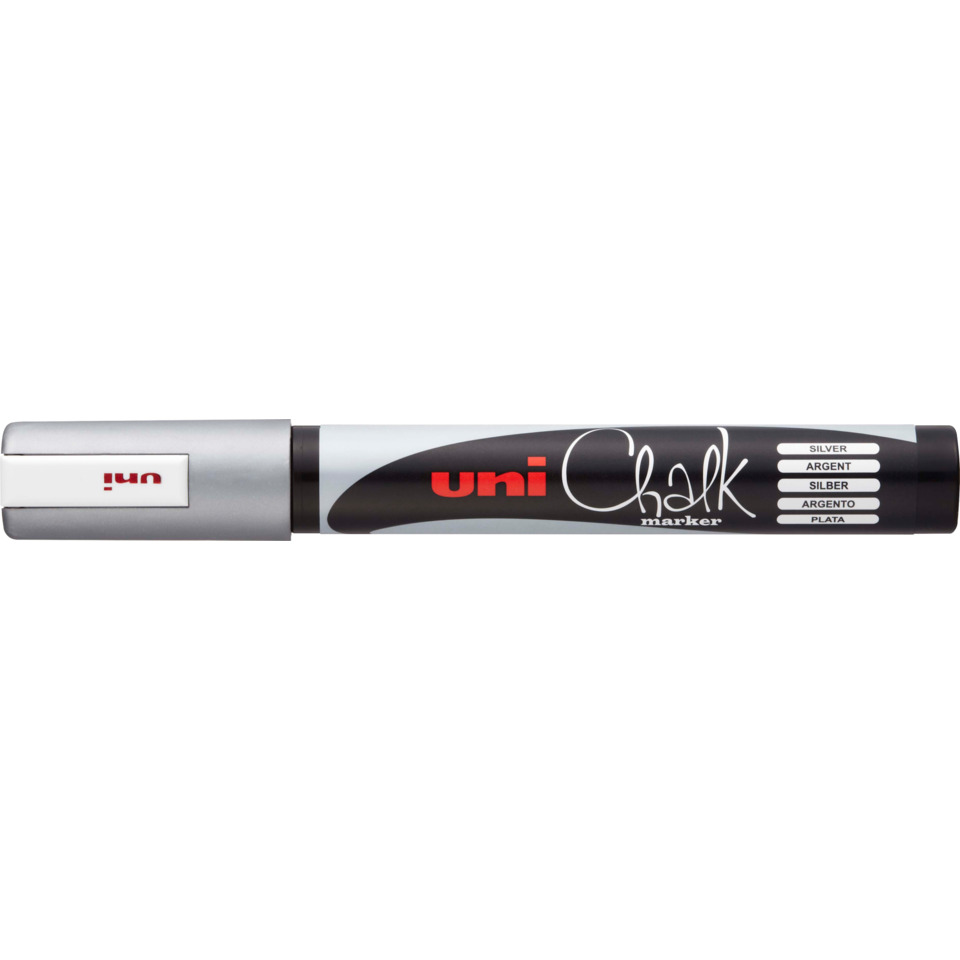 Kreidemarker Uni Chalk - 1,8 - 2,5 mm, silber