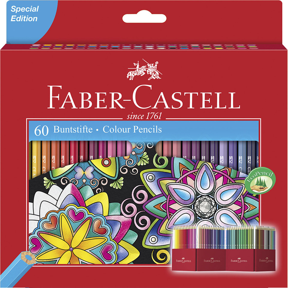 Farbstifte CASTLE - 60 Farben sortiert, Promo Kartonetui