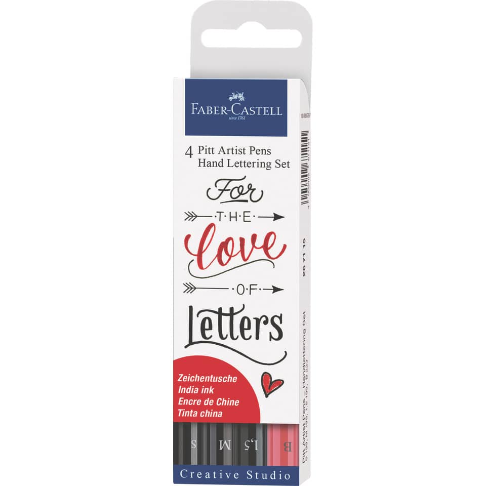 Tuschestift PITT® ARTIST PEN - 4er Etui Lettering