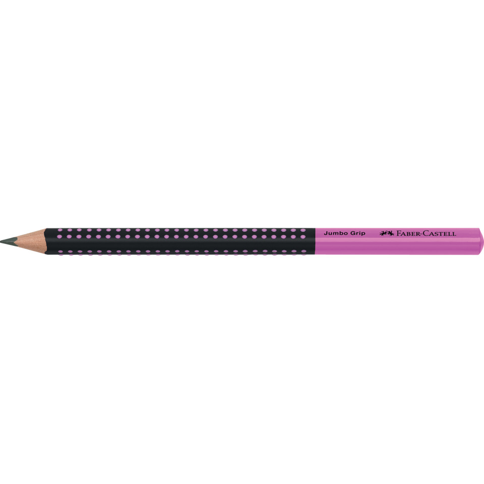 Bleistift Jumbo Grip, HB, schwarz/pink