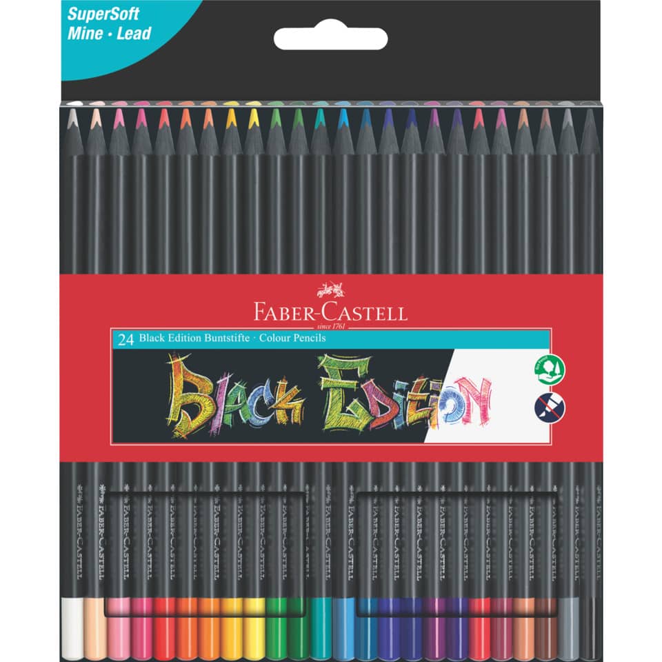 Black Edition Buntstift - 24er Kartonetui