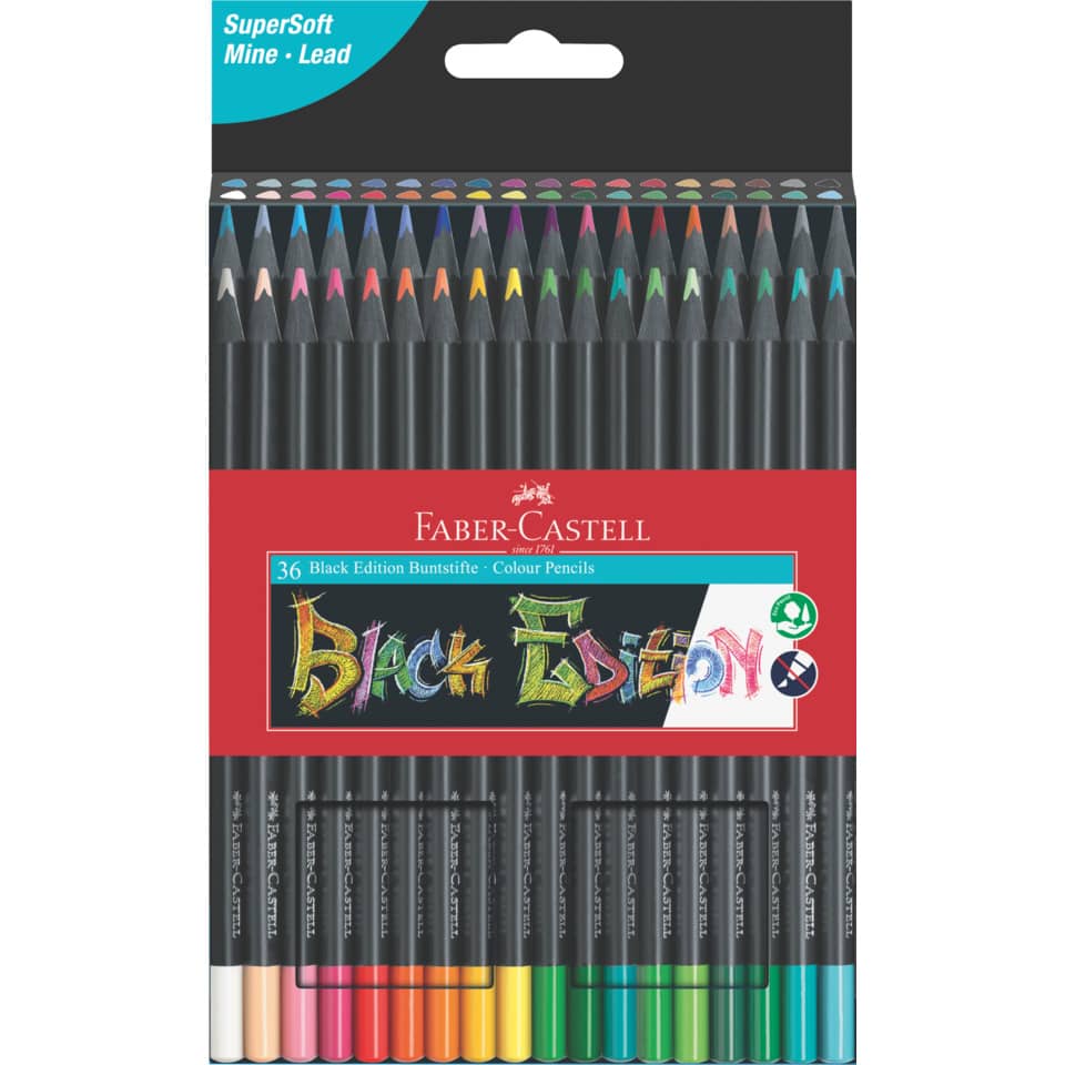Black Edition Buntstift - 36er Kartonetui